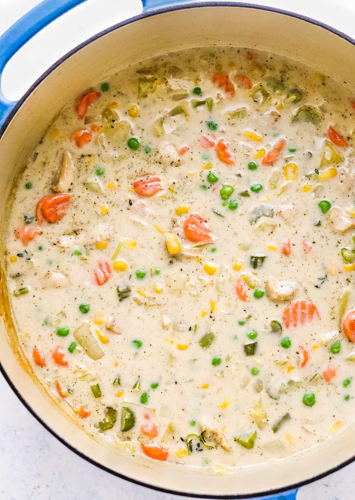 Creamy Chicken Pot Pie Soup The Chunky Chef