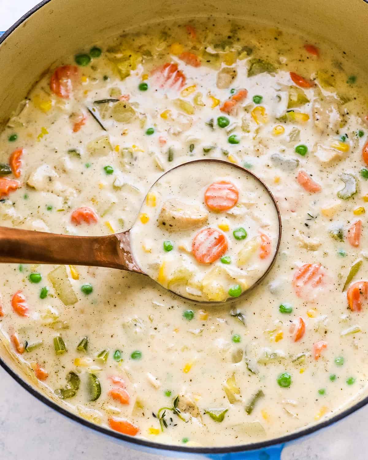 Creamy Chicken Pot Pie Soup The Chunky Chef