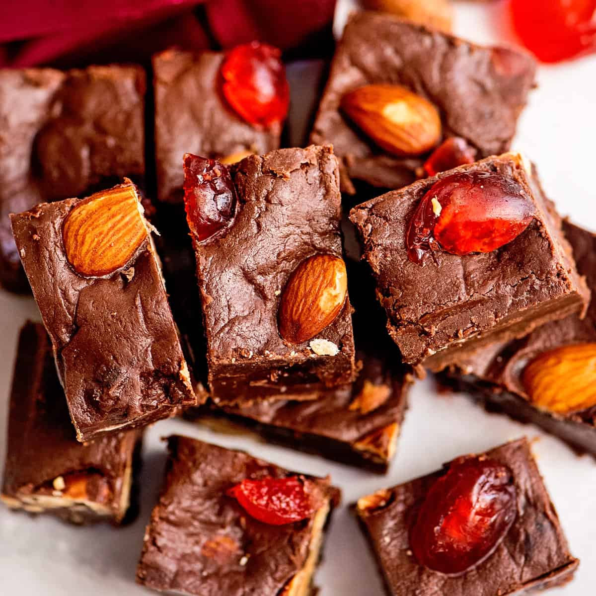 Cherry Almond Chocolate Fudge