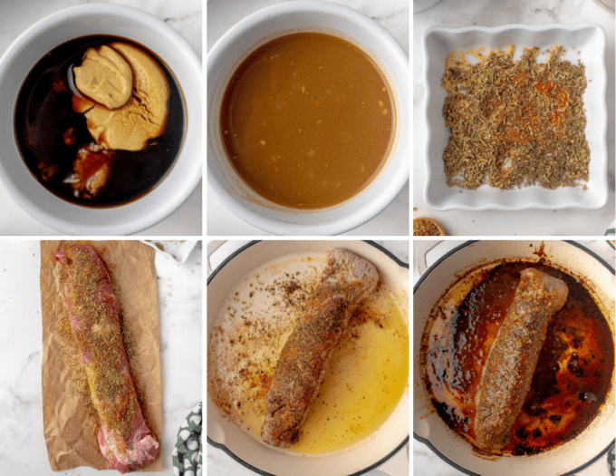 step by step how to make maple mustard roasted pork tenderloin