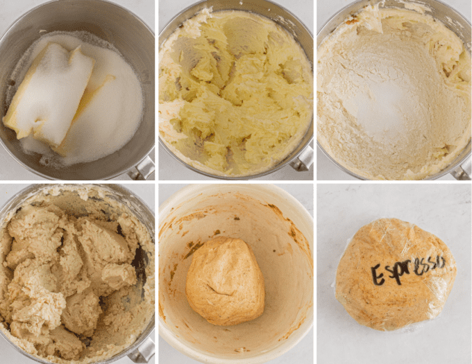 step by step how to make shortbread cookie dough