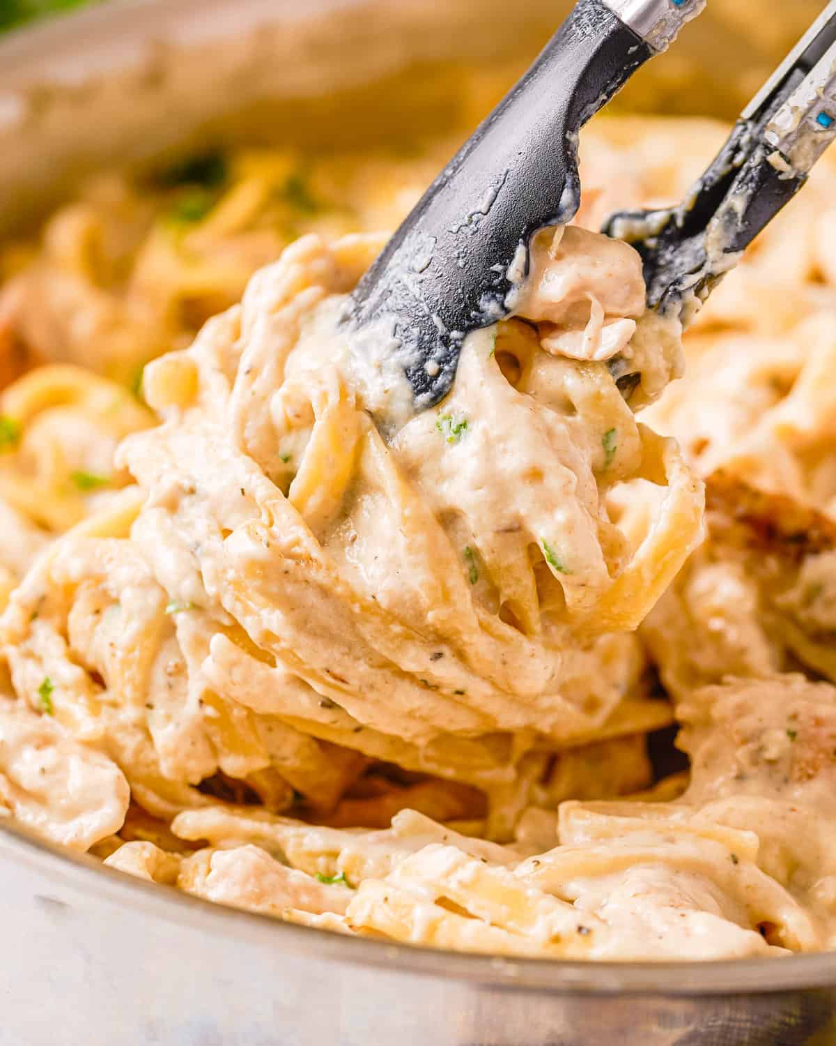 Lightened Up Chicken Alfredo The Chunky Chef