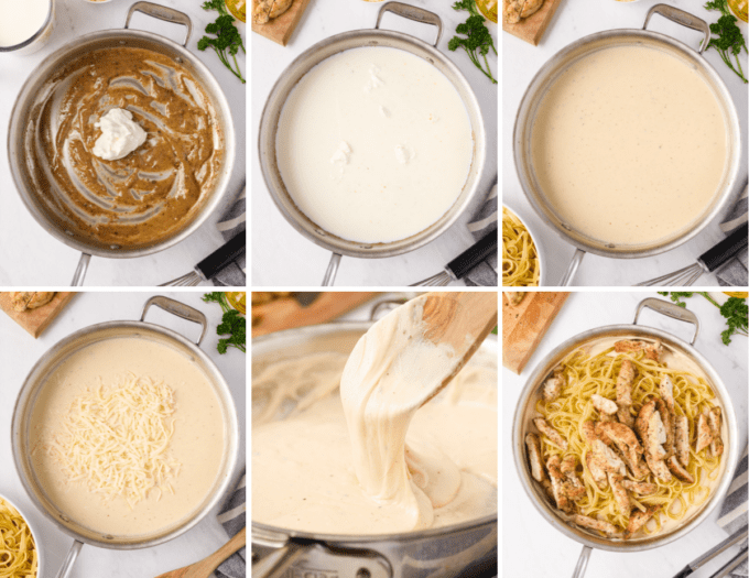 step by step how to make chicken alfredo
