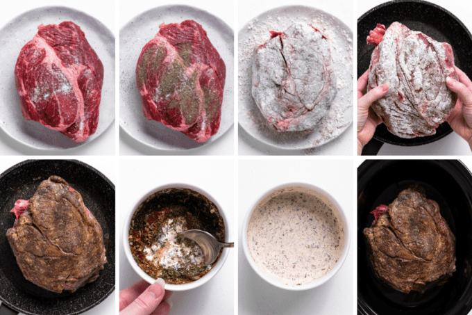 step by step how to brown beef for mississippi roast