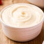 bowl of creamy sweet cream cheese dip