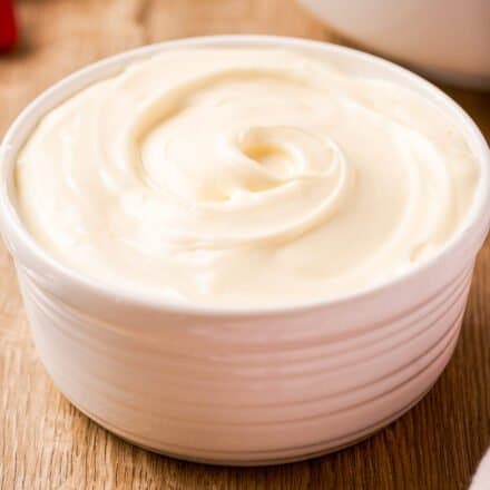 bowl of creamy sweet cream cheese dip