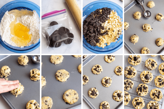 step by step how to make cookies and cream cake mix cookies