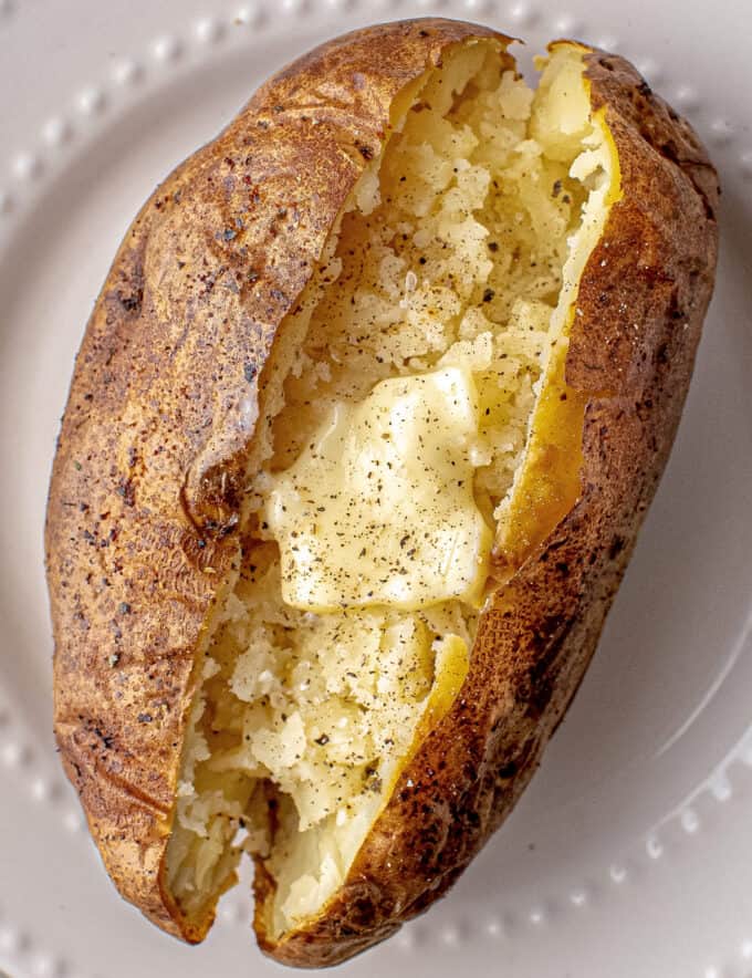 Air Fryer Baked Potato (Fluffy Inside, Crispy Skin) - Wholesome Yum