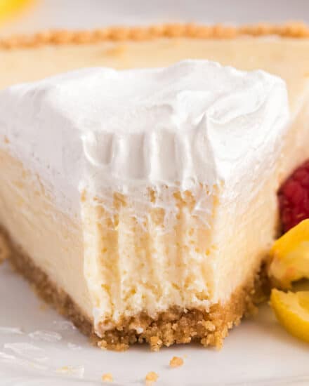 Cool and refreshing creamy lemon filling inside a buttery vanilla graham cracker crust. If you love pies but find them intimidating to bake, this is the recipe for you! Using simple ingredients, this recipe is incredibly simple and fun to make.