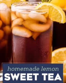 Lemon Sweet Tea is smooth, sweet, and oh so refreshing on a hot summer day! This classic Southern drink is incredibly easy to make at home, using simple ingredients, and with no bitterness!