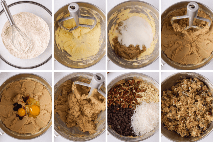 step by step photos of how to make cowboy cookie dough