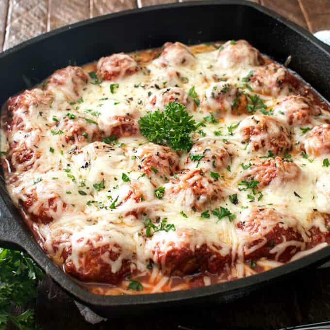 meatball parmesan bake