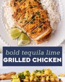 Chicken breasts marinated in a mix of tequila, citrus juices, lime zest and flavorful spices... get ready to fire up your grill and enjoy some of the best tasting chicken ever!