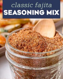 This recipe for Homemade Fajita Seasoning uses pantry staple ingredients to make the most flavorful fajitas ever! No need for store-bought packets, this homemade version is better tasting, and more economical!