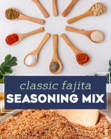 This recipe for Homemade Fajita Seasoning uses pantry staple ingredients to make the most flavorful fajitas ever! No need for store-bought packets, this homemade version is better tasting, and more economical!