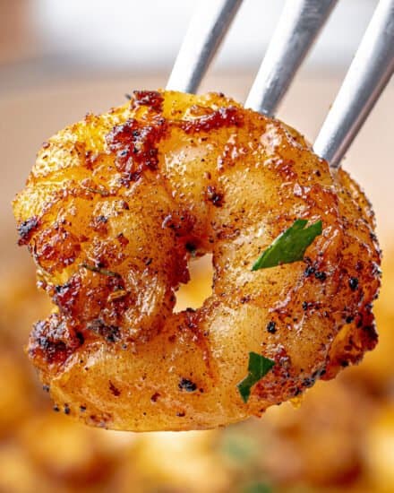 Juicy, tender shrimp is bathed in butter and a homemade blackening seasoning, then seared until beautifully cooked with a little char. This easy shrimp recipe is made in less than 20 minutes!