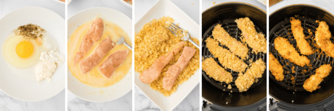 step by step photos of how to make chicken tenders