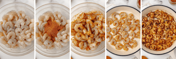 step by step photos of how to make blackened shrimp