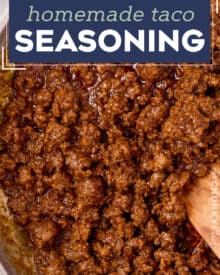 This homemade taco seasoning is made in minutes, with spices you probably already have on hand, and tastes SO much better than the store-bought packets. It's preservative-free, and you can control the salt and spiciness levels!