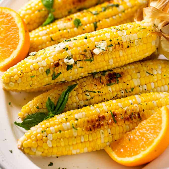 roasted corn on the cob