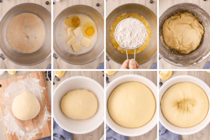 step by step how to make the dough for sweet rolls