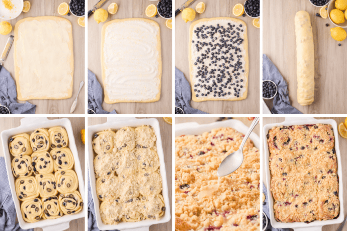 step by step how to make blueberry sweet rolls
