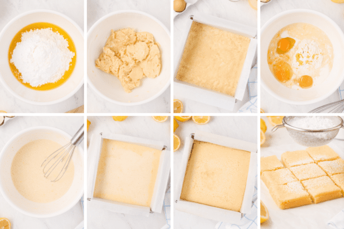 step by step how to make lemon bars