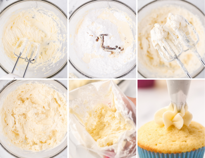 step by step how to make vanilla buttercream frosting