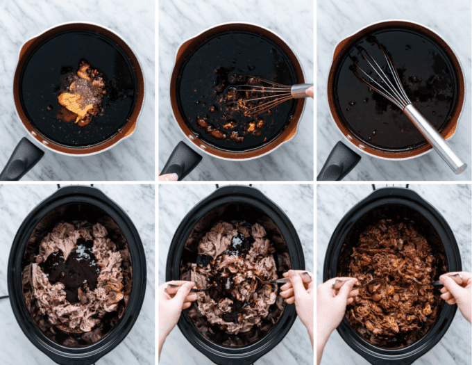 step by step how to make honey balsamic pulled pork