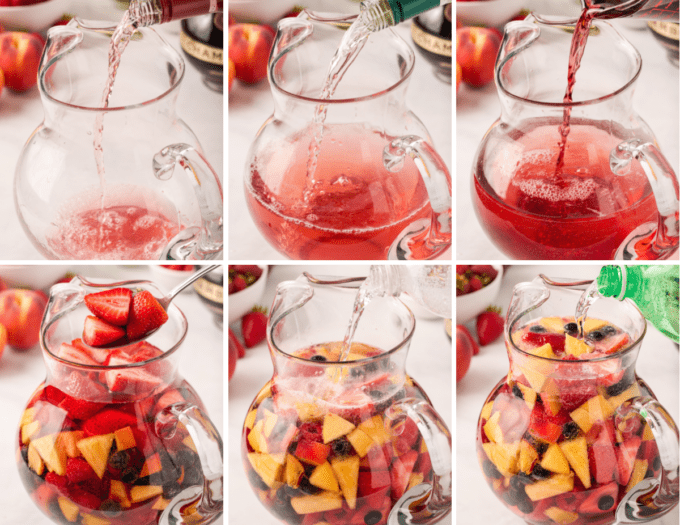 step by step photos of how to make moscato sangria