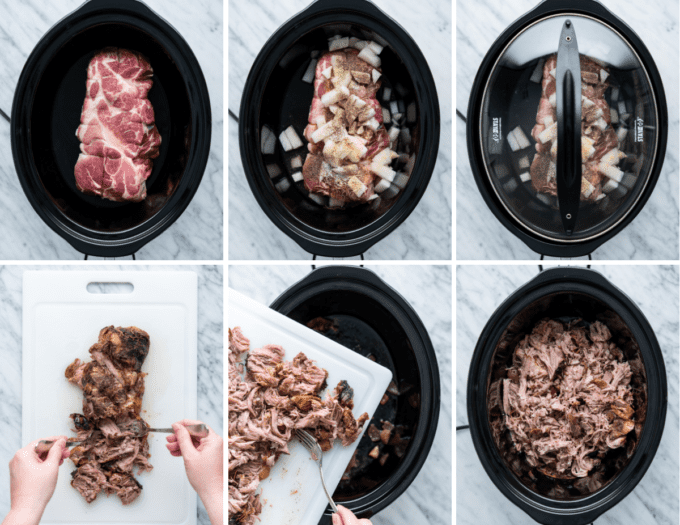 step by step how to make pulled pork in a slow cooker