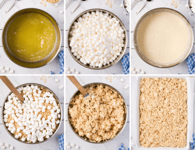 step by step photos of how to make rice krispie treats