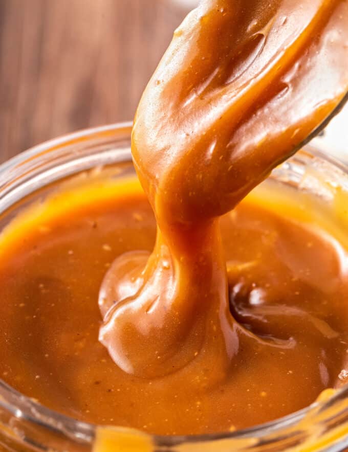 Rich and silky salted caramel sauce made even better by the addition of nutty browned butter! This simple recipe requires only 4 simple ingredients, and is perfect drizzled all over your favorite desserts, or eaten by the spoonful.