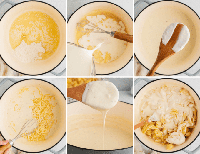 step by step photos of how to make panera mac and cheese