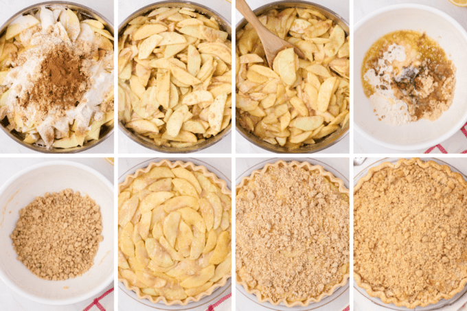 step by step photos of how to make dutch apple pie