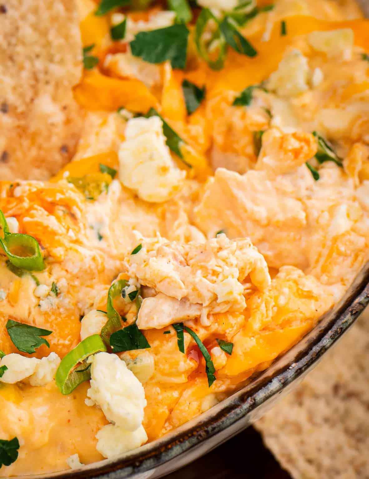 Buffalo Chicken Dip (Crockpot Recipe) The Chunky Chef