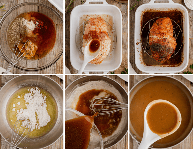 step by step photos of how to make a roasted boneless turkey breast