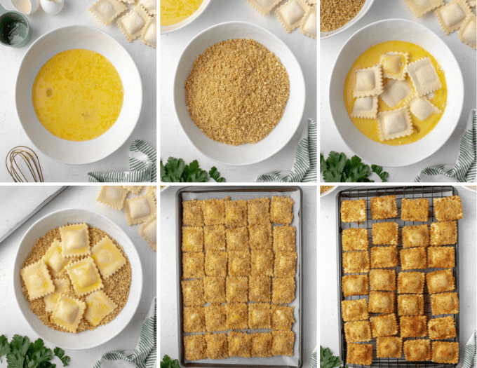 step by step photos of how to make fried ravioli