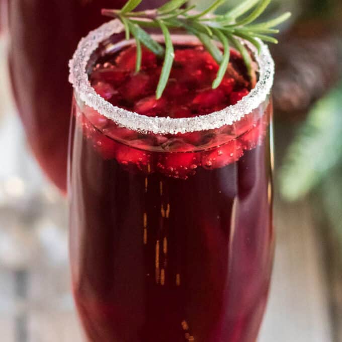 pomegranate mimosas