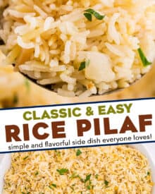 Simple yet full of flavor, this rice pilaf is made with rice and tender orzo pasta. It's an easy side dish that's perfect with just about any main dish, and tastes like a homemade version of Rice-a-Roni!