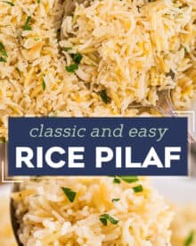 Simple yet full of flavor, this rice pilaf is made with rice and tender orzo pasta. It's an easy side dish that's perfect with just about any main dish, and tastes like a homemade version of Rice-a-Roni!