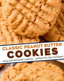 These soft and chewy peanut butter cookies practically melt in your mouth, and are so easy to make. Simple ingredients, no chilling needed, and that fork pattern brings back all the feel-good childhood memories!