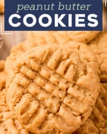 These soft and chewy peanut butter cookies practically melt in your mouth, and are so easy to make. Simple ingredients, no chilling needed, and that fork pattern brings back all the feel-good childhood memories!