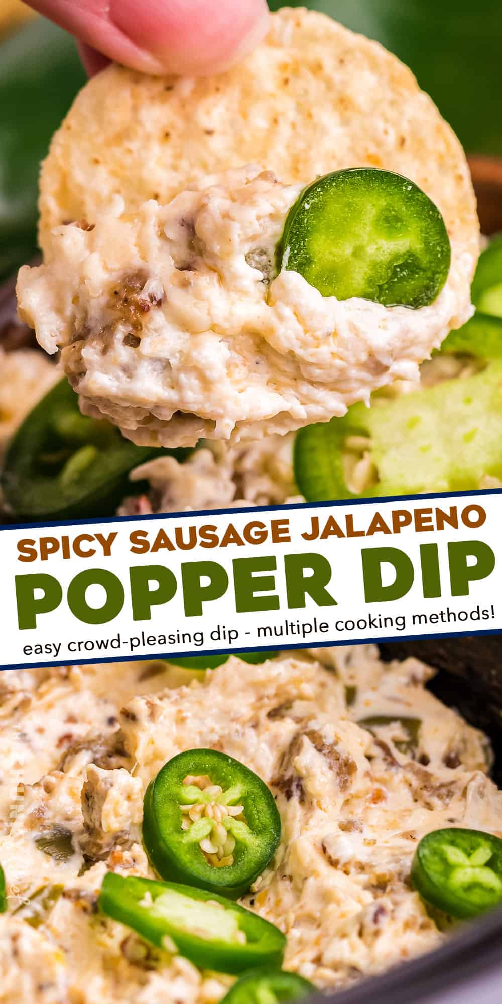 Spicy Sausage Jalapeño Popper Dip The Chunky Chef