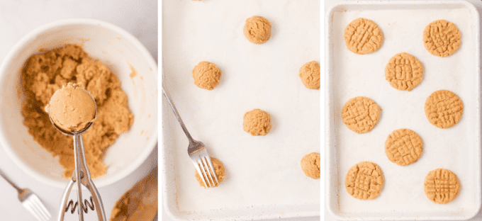 step by step photos of how to bake peanut butter cookies