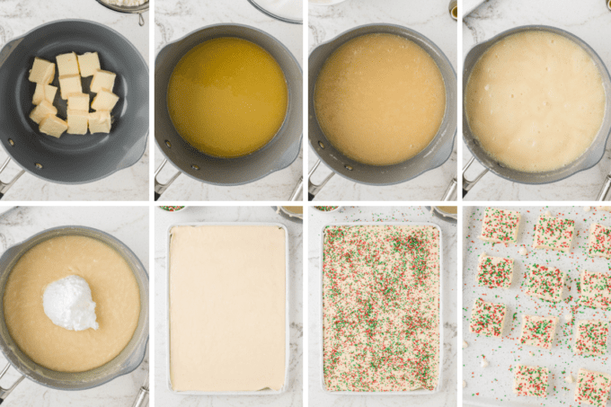 step by step photos of how to make sugar cookie fudge