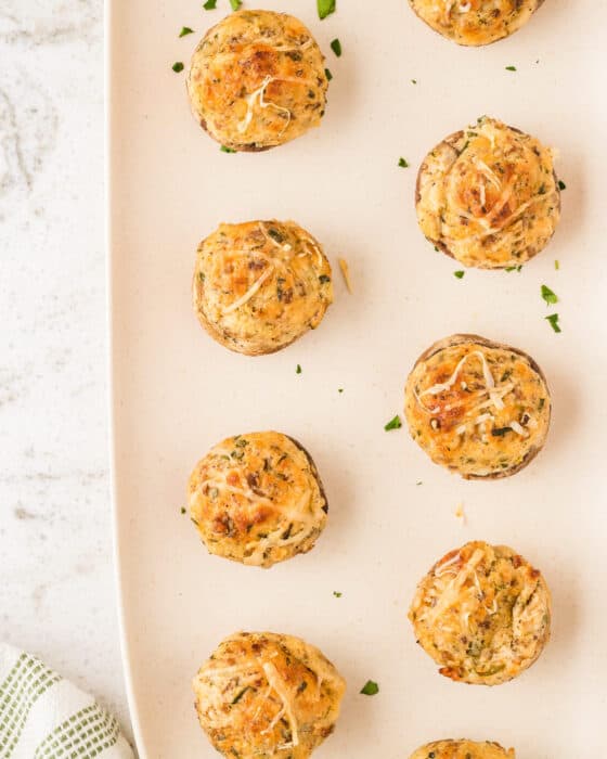 Cream Cheese Stuffed Mushrooms - The Chunky Chef