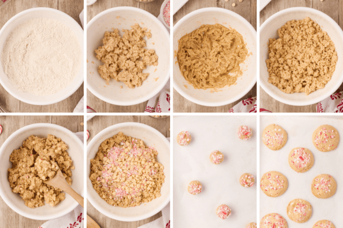 step by step photos of how to make peppermint cookies