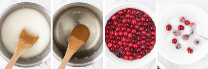 step by step how to make sugared cranberries