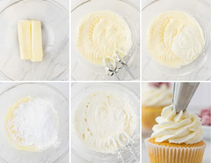 step by step how to make white chocolate buttercream frosting